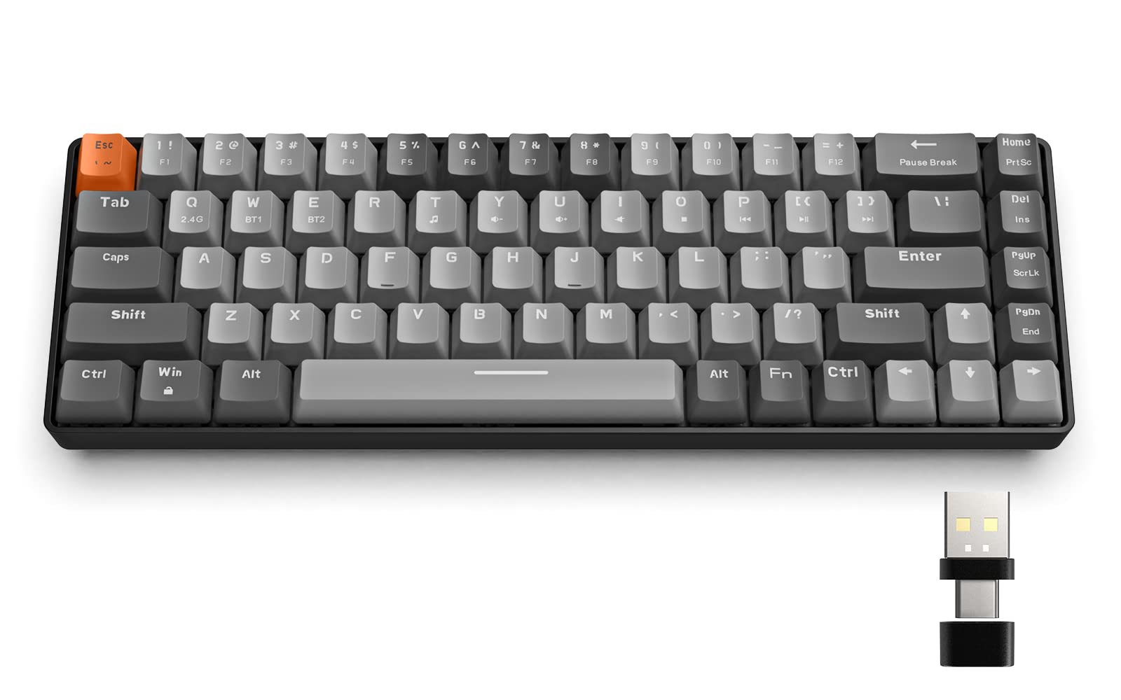 MAGIC-REFINER RK68 60% Wireless Mechanical Keyboard, Bluetooth 5.0